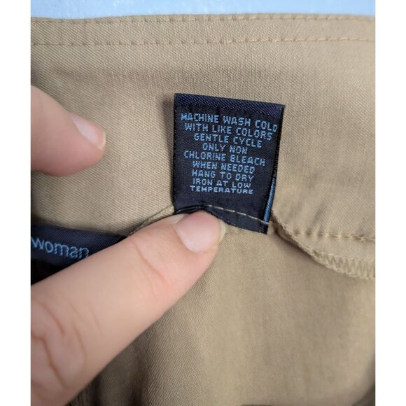 2 Westbound Woman The Park Ave Fit Capri Pants 20W Khaki Tummy Control polka dot - Picture 5 of 16